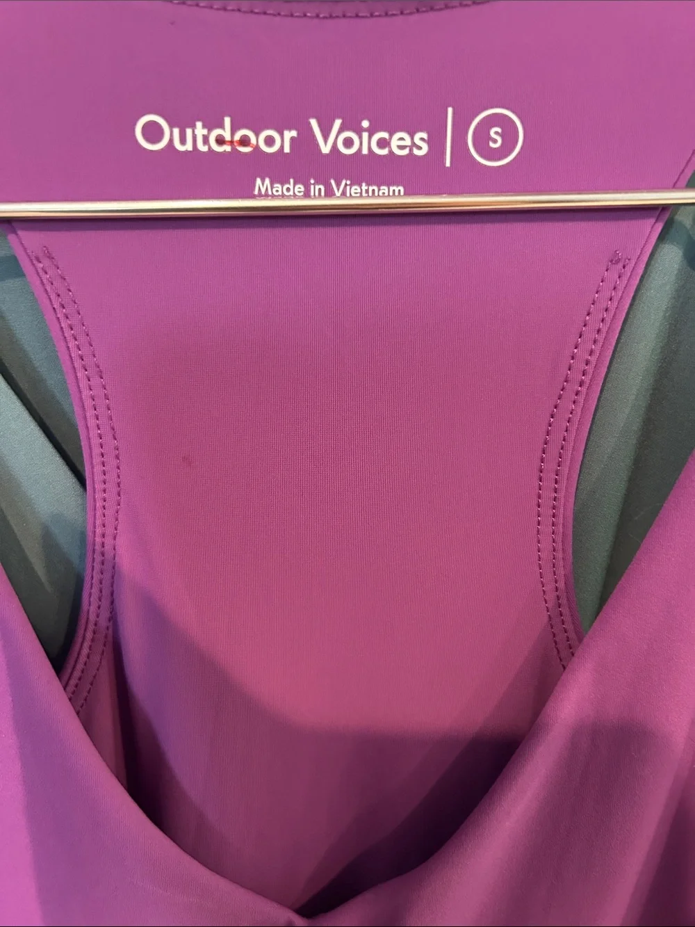 Outdoor Voices Violet V-Neck A-Line Mini Dress size small shorts attached
